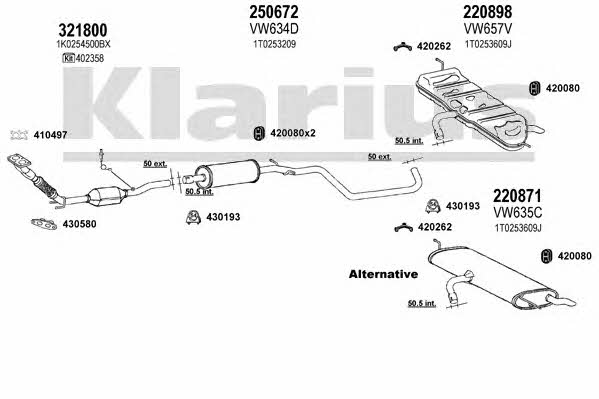 Klarius 931143E Exhaust system 931143E