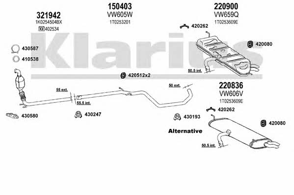 Klarius 931146E Exhaust system 931146E