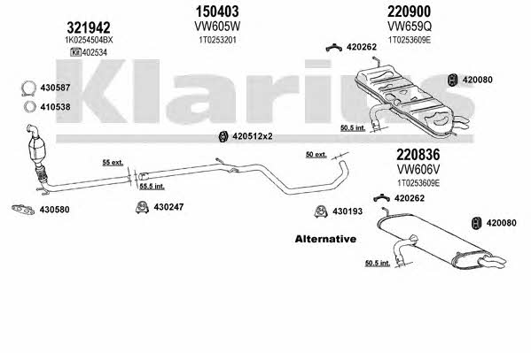 Klarius 931147E Exhaust system 931147E