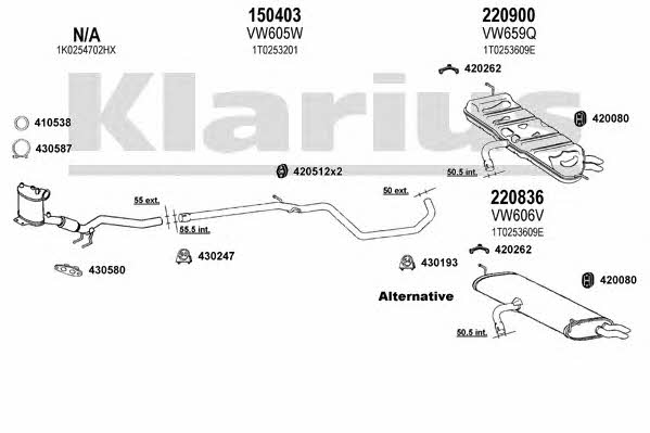 Klarius 931148E Exhaust system 931148E