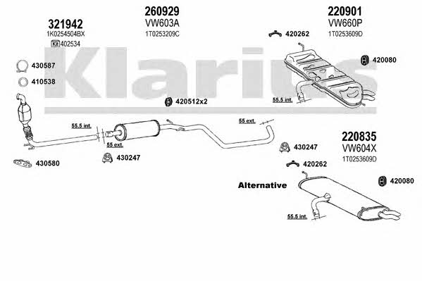 Klarius 931149E Exhaust system 931149E