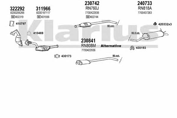  721042E Exhaust system 721042E