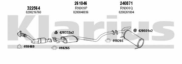 Klarius 721061E Exhaust system 721061E