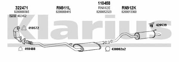 Klarius 721065E Exhaust system 721065E