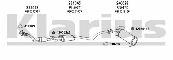 Klarius 721077E Exhaust system 721077E