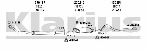  750022E Exhaust system 750022E