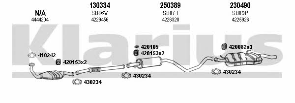 Klarius 750092E Exhaust system 750092E