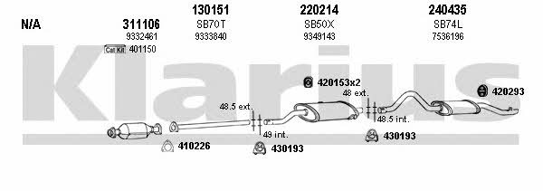 Klarius 750103E Exhaust system 750103E