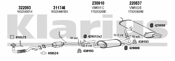 Klarius 931194E Exhaust system 931194E