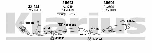 Klarius 931214E Exhaust system 931214E