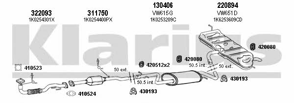 Klarius 931231E Exhaust system 931231E