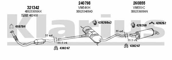 Klarius 931282E Exhaust system 931282E