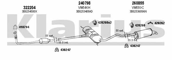 Klarius 931283E Exhaust system 931283E