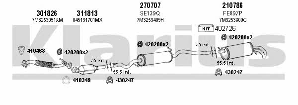 Klarius 931390E Exhaust system 931390E