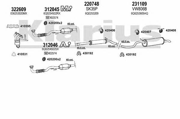  931467E Exhaust system 931467E