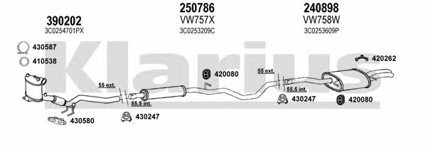 Klarius 931481E Exhaust system 931481E