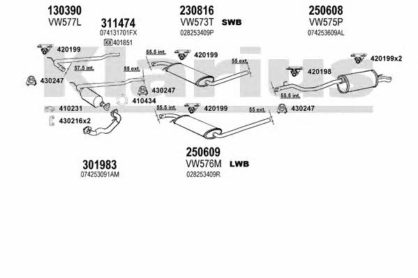 Klarius 931500E Exhaust system 931500E