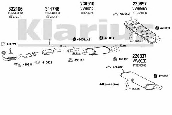 Klarius 931684E Exhaust system 931684E