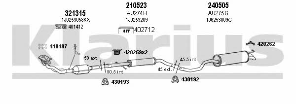 Klarius 940444E Exhaust system 940444E