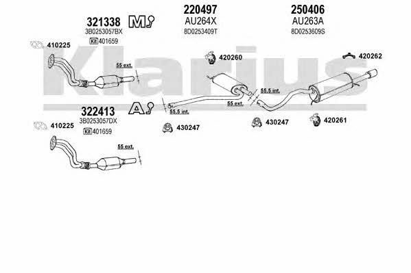 Klarius 940498E Exhaust system 940498E