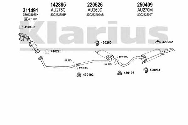 Klarius 940501E Exhaust system 940501E