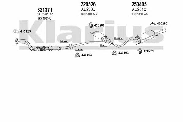 Klarius 940512E Exhaust system 940512E