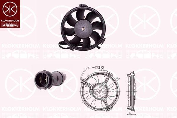 Klokkerholm 9539307504 Hub, engine cooling fan wheel 9539307504