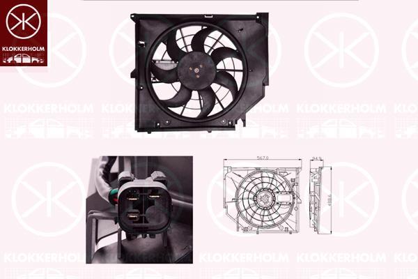 Klokkerholm 00612602 Hub, engine cooling fan wheel 00612602