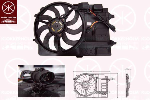 Klokkerholm 40012601 Hub, engine cooling fan wheel 40012601