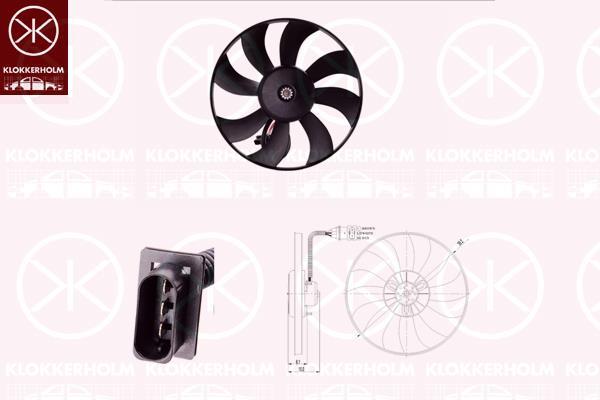Klokkerholm 95062603 Hub, engine cooling fan wheel 95062603