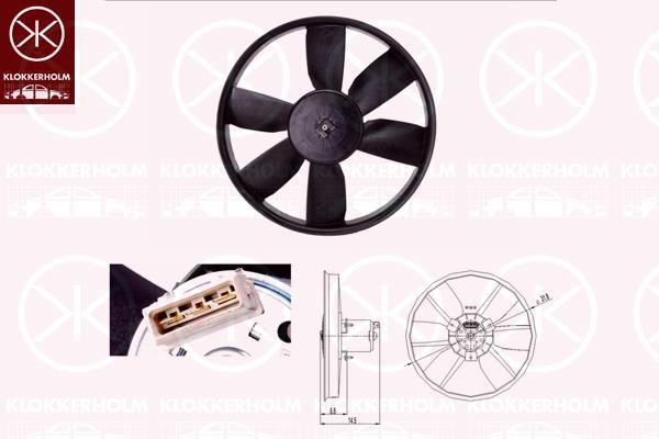 Klokkerholm 95222601 Hub, engine cooling fan wheel 95222601