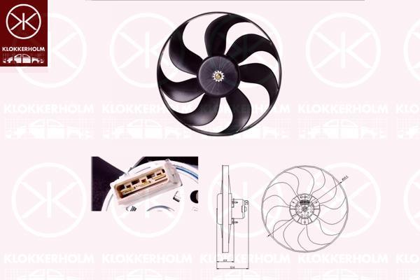 Klokkerholm 95042601 Hub, engine cooling fan wheel 95042601