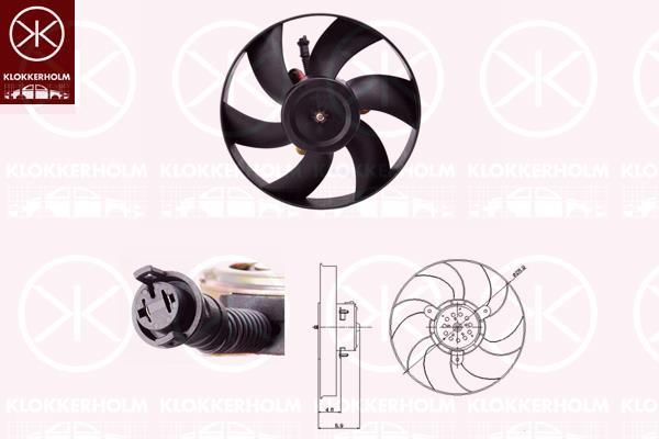 Klokkerholm 66082601 Hub, engine cooling fan wheel 66082601