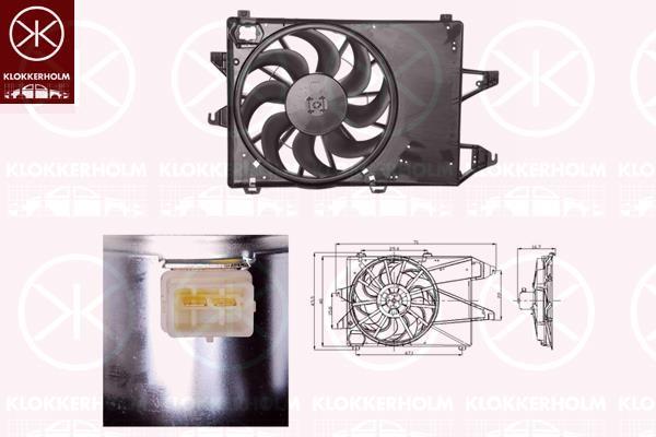 Klokkerholm 25542601 Hub, engine cooling fan wheel 25542601