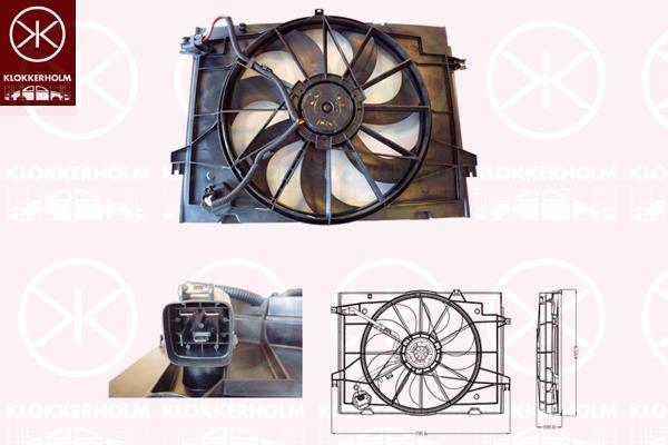 Klokkerholm 31752601 Hub, engine cooling fan wheel 31752601