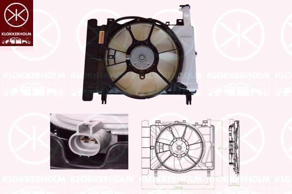 Klokkerholm 81092604 Hub, engine cooling fan wheel 81092604