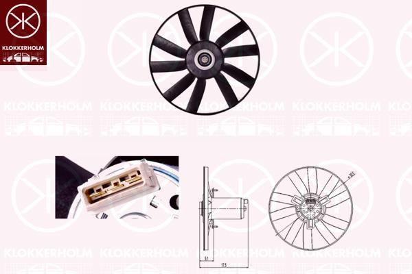 Klokkerholm 95372601 Hub, engine cooling fan wheel 95372601