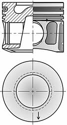 Kolbenschmidt 41008620 Piston se, 0,50mm 41008620