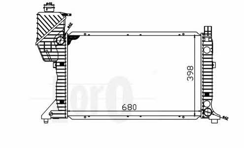 Engine cooling radiator Mercedes Sprinter: 0540170009 Loro Engine cooling radiator