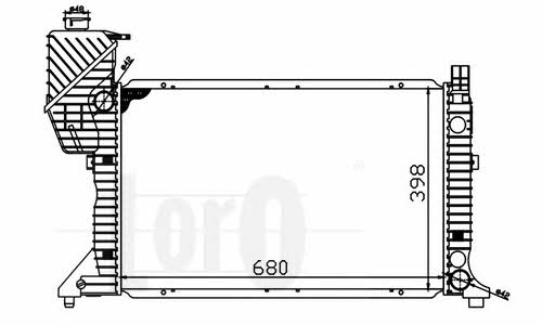 Engine radiator Mercedes Sprinter: 0540170016 Loro Engine cooling radiator