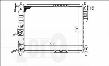 Engine radiator Daewoo Lanos / Sens: 0110170005 Loro Engine cooling radiator