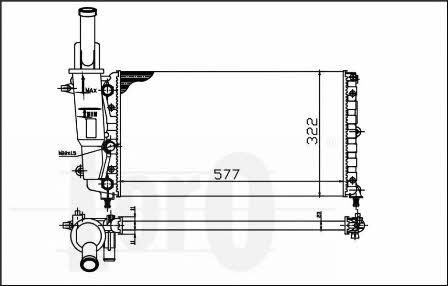 0160170012 Loro Engine cooling radiator