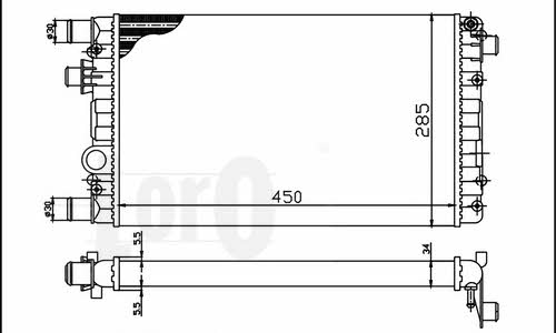 0160170016 Loro Engine cooling radiator
