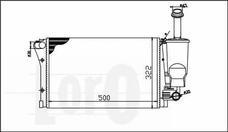 0160170023 Loro Engine cooling radiator