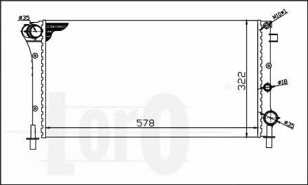Car radiator Fiat: 0160170033 Loro Engine cooling radiator