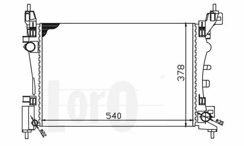 0160170043 Loro Engine cooling radiator