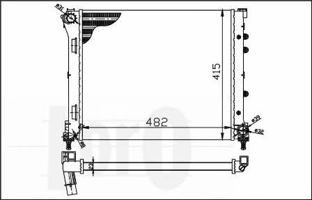 Engine cooling radiator Fiat Panda: 0160170055 Loro Engine cooling radiator