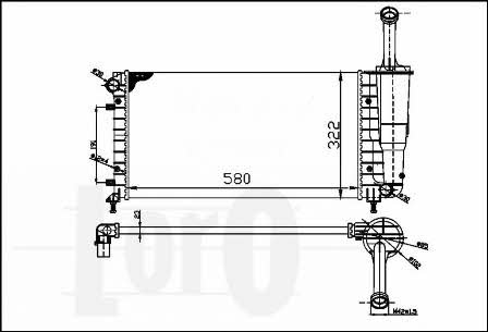 0160170058 Loro Engine cooling radiator
