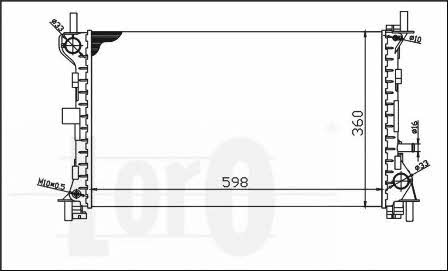 0170170006 Loro Engine cooling radiator
