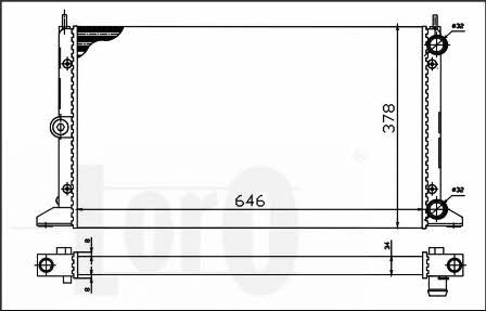 0170170027 Loro Engine cooling radiator